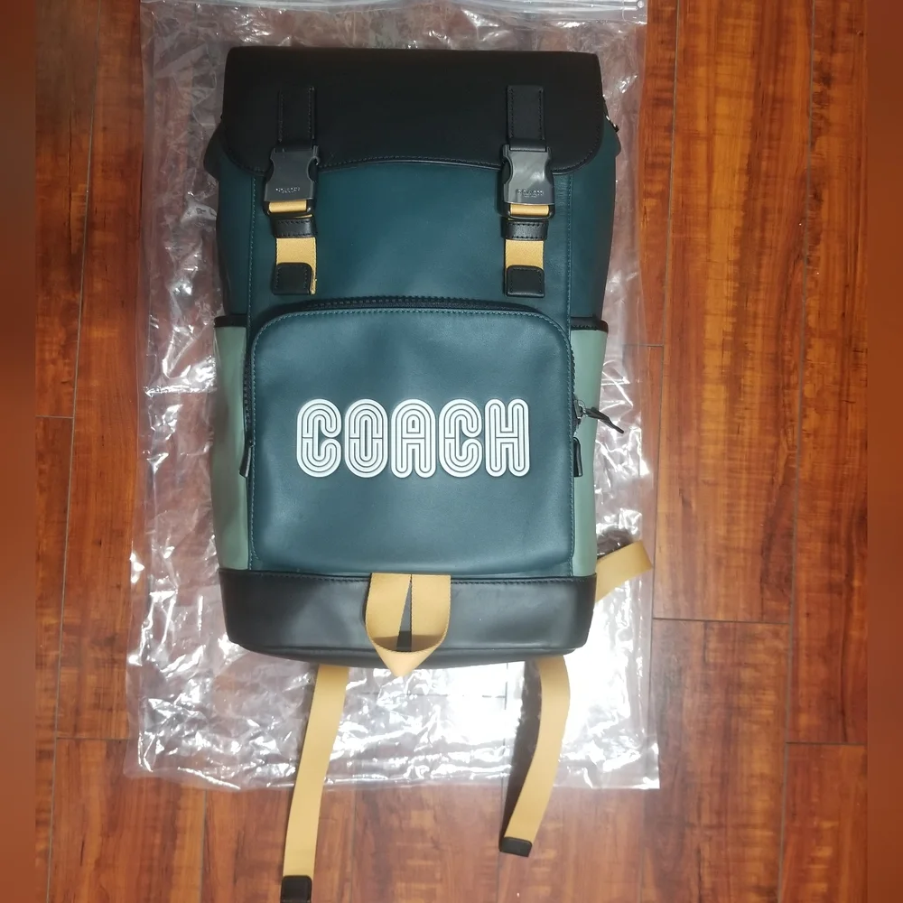 Coach Track Backpack In Colorblock With Coach Patch - Picture 4 of 16